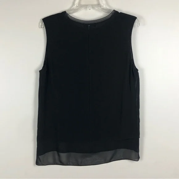 Vince black sleeveless 2 layer tank blouse - Picture 9 of 9